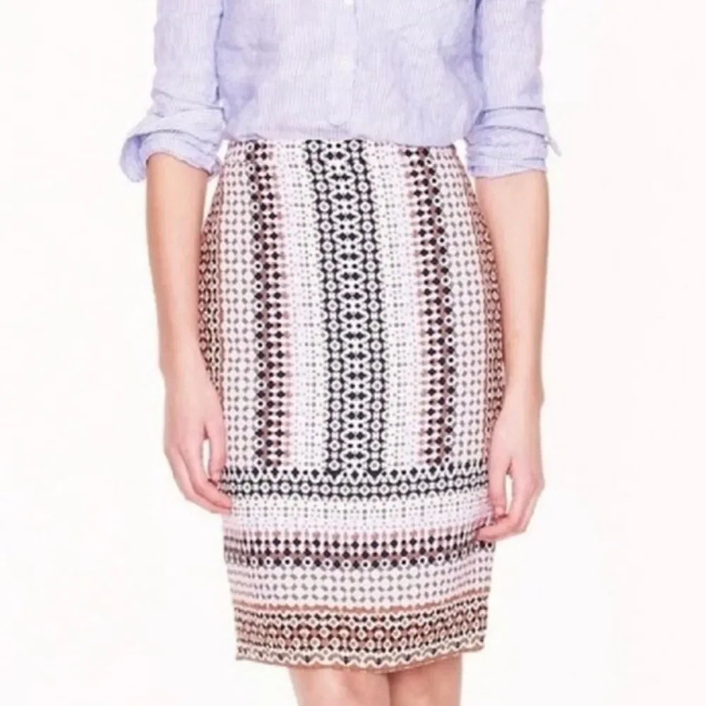 J Crew Colorful Pencil Skirt Size 2 - Picture 1 of 7